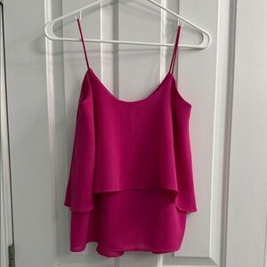 Paper Crane Fuchsia Layered Camisole Top
